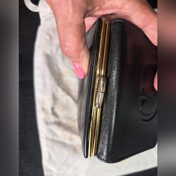 🔥💯AUTH VINTAGE CHRISTIAN DIOR DIOR CLASP COMPACT GAMAGUCHI LEATHER WALLET - Picture 15 of 15